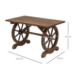 OUTSUNNY Outsuny Outdoor Coffee Table Dining Table Patio Display Desk in Black - thumbnail 3