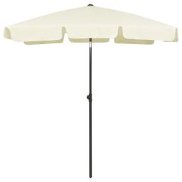 Berkfield Home Beach Umbrella Sand Yellow 180x120 cm - thumbnail 1