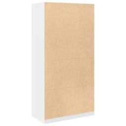 Berkfield Home Wardrobe White 100x50x200 cm Engineered Wood - Size: 100 x 50 x 200 cm - thumbnail 6