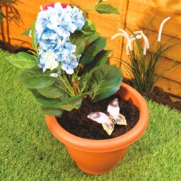 mysmartbuy 2 x Butterfly Design Plant Waterer Stakes - Hand Painted Ceramic Self-Watering Feeding System for Planters, Pots, Hanging Baskets - thumbnail 3