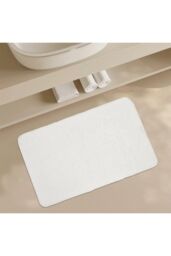 Living and Home Non-Slip Polyester Bath Mat in White - Size: 40 x 60 cm - thumbnail 7