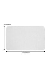 Living and Home Non-Slip Polyester Bath Mat in White - Size: 40 x 60 cm - thumbnail 8