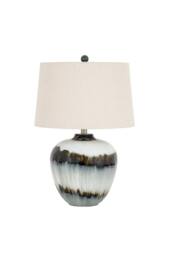KDMD Midnight Shadows Squat Table Lamp with Linen Shade in Black - thumbnail 2
