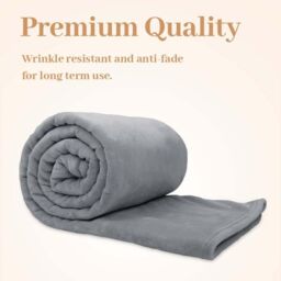 Faux Fur Silver Throw Luxury Super Soft Plain Bed Sofa Settee Throw Blanket - thumbnail 4