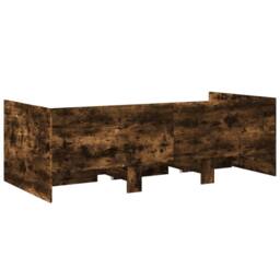 Berkfield Home Daybed with Drawers without Mattress Smoked Oak 75x190 cm Small Single in Brown - thumbnail 6