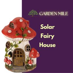 Marco Paul 27cm Red Mushroom Solar Powdered Fairy House - thumbnail 5