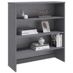Berkfield Home Top for Highboard HAMAR Dark Grey 90x30x100cm Solid Wood Pine - Size: 90 x 30 x 100 cm - thumbnail 5