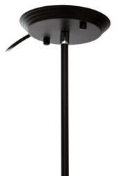 Orsina Black & Chrome 16 Arm Pendant Light, Modern Spherical Glass Ceiling Fixture, Head Design with White Shades - thumbnail 5