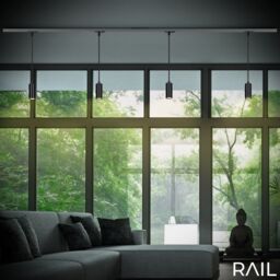 BRILONER Black 45W LED Pendant Light Track System - thumbnail 8