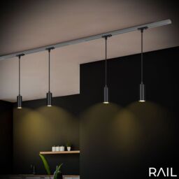 BRILONER Black 45W LED Pendant Light Track System - thumbnail 6
