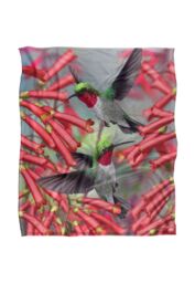 JQ Licensing Royce Mcclure Hummingbirds Silky Touch Super Soft Throw Blanket 152 X 127 cm in White - thumbnail 1