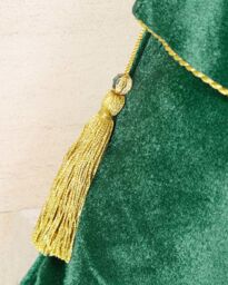 Dibor Set of 4 Green Kensington Velvet Xmas Gift Décor Christmas Stocking - Size: 4 Pack - thumbnail 4