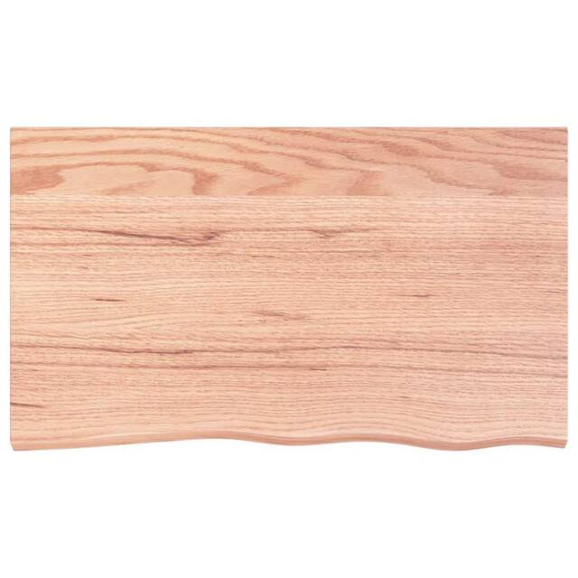 Berkfield Home Table Top Light Brown 100x60x2 cm Treated Solid Wood Oak - Size: 100 x 60 x 2 cm - image 1