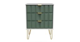 Ready Assembled 2 U Metro 3 Drawer Chest (Ready Assembled) in Green - thumbnail 1