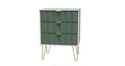 Ready Assembled 2 U Metro 3 Drawer Chest (Ready Assembled) in Green - thumbnail 3