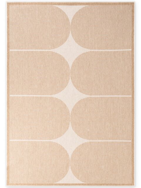 THE RUGS Reversible Weatherproof Indoor Outdoor Rug Polypropylene Durable in Beige - Size: 200 cm x 290 cm - image 1