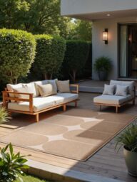 THE RUGS Reversible Weatherproof Indoor Outdoor Rug Polypropylene Durable in Beige - Size: 200 cm x 290 cm - thumbnail 9