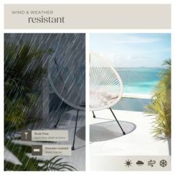 tectake Garden chairs in retro design (set of 2) in White - Size: 2 Seater - thumbnail 7