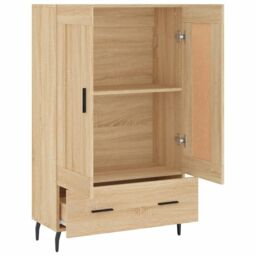 Berkfield Home Highboard Sonoma Oak 69.5x31x115 cm Engineered Wood in Brown - thumbnail 6