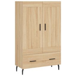 Berkfield Home Highboard Sonoma Oak 69.5x31x115 cm Engineered Wood in Brown - thumbnail 2