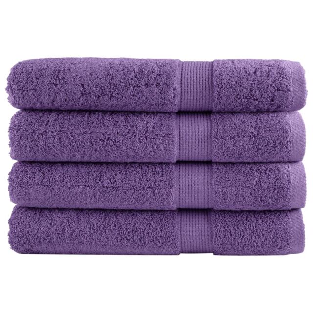Berkfield Home Premium Sauna Towels SOLUND 4 pcs Purple 80x200 cm 600 gsm - image 1