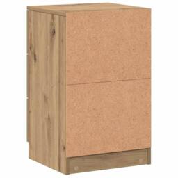 Berkfield Home Classic Bedside Cabinet Artisan Oak 40x36x65 cm Engineered Wood in Brown - Size: 40 x 36 x 65 cm - thumbnail 7