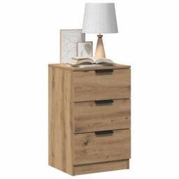Berkfield Home Classic Bedside Cabinet Artisan Oak 40x36x65 cm Engineered Wood in Brown - Size: 40 x 36 x 65 cm - thumbnail 1