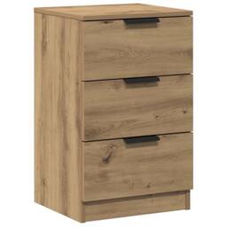 Berkfield Home Classic Bedside Cabinet Artisan Oak 40x36x65 cm Engineered Wood in Brown - Size: 40 x 36 x 65 cm - thumbnail 3