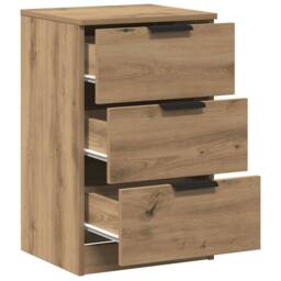Berkfield Home Classic Bedside Cabinet Artisan Oak 40x36x65 cm Engineered Wood in Brown - Size: 40 x 36 x 65 cm - thumbnail 4