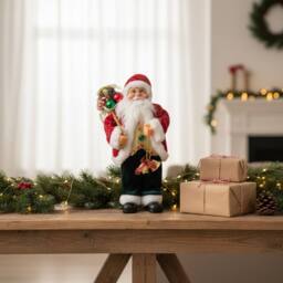 Smartbies Santa Claus Figurine Standing Christmas Decoration in Red - Size: 1 Pack - thumbnail 2