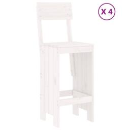 Berkfield Home Beautiful 5 Piece Garden Bar Set White Solid Wood Pine
