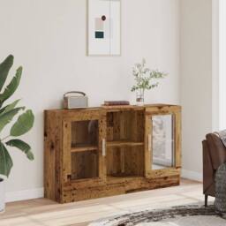 Berkfield Home Sideboard Old Wood 120x30.5x70 cm Engineered Wood in Brown - thumbnail 3