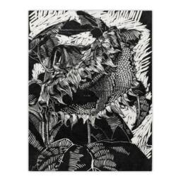 Artery8 Reijer Stolk Sunflower Abstract Black White Flower Framed Art Print - Size: A3 - thumbnail 3