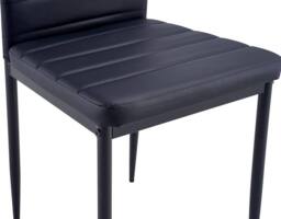 KOSY KOALA Grey Glass Table Set With 6 Black Metal Chair Kitchen Dining Furniture - Size: 120 cm x 70 cm - thumbnail 6