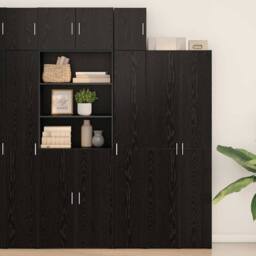 Berkfield Home Wall Cabinet Black Oak 30x42.5x40 cm Engineered Wood - thumbnail 2