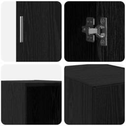 Berkfield Home Wall Cabinet Black Oak 30x42.5x40 cm Engineered Wood - thumbnail 8