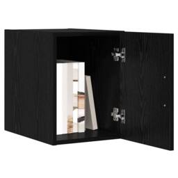 Berkfield Home Wall Cabinet Black Oak 30x42.5x40 cm Engineered Wood - thumbnail 1