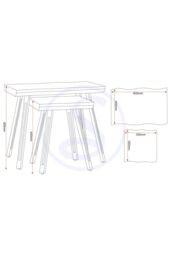 Seconique Quebec Wave Edge Nest of Tables in Dark Brown - thumbnail 6