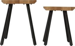 Seconique Quebec Wave Edge Nest of Tables in Dark Brown - thumbnail 7