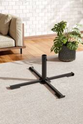 Living and Home Portable Foldable Cross Parasol Base Patio Umbrella Stand in Black - thumbnail 1