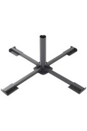 Living and Home Portable Foldable Cross Parasol Base Patio Umbrella Stand in Black - thumbnail 4