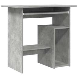 Berkfield Home Desk Concrete Grey 80x45x74 cm Engineered Wood - Size: 80 x 45 x 74 cm - thumbnail 1