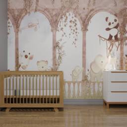 Superfresco Easy Animal Arch Natural Print To Order 3m x 2.8m Mural in Beige - thumbnail 1