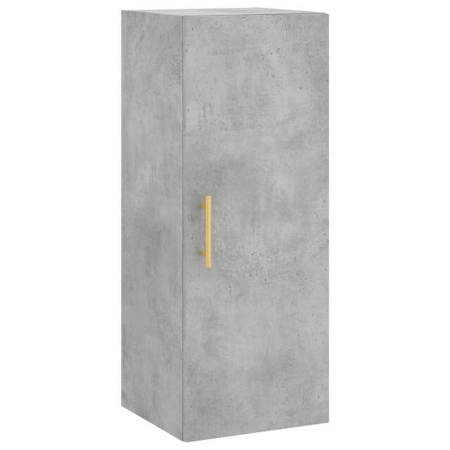 Berkfield Home Wall Mounted Cabinet Concrete Grey 34.5x34x90 cm - image 1