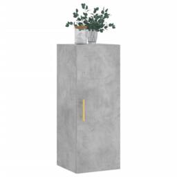 Berkfield Home Wall Mounted Cabinet Concrete Grey 34.5x34x90 cm - thumbnail 4