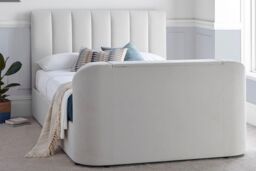 Time4sleep Lucille Upholstered TV Bed Natural Velvet - Bed Frame Only - Size: King - thumbnail 3