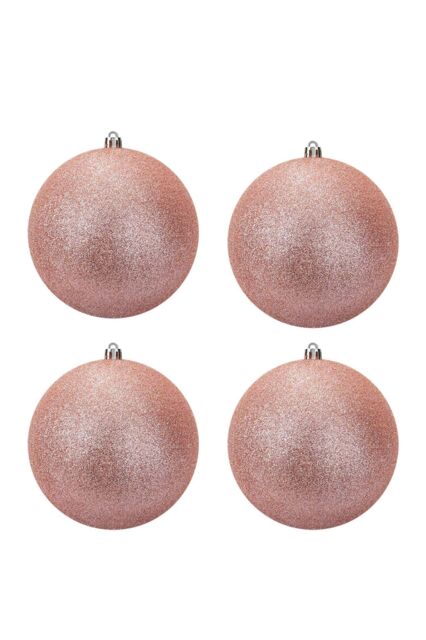 VFM e-Store Christmas Bauble Decoration Hanging Tree Ornament X 4 7cm Rose Gold - image 1