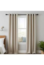 Living and Home Glossy Black Metal Telescopic Curtain Rod with Brackets - Size: 70 cm - 120 cm - thumbnail 2