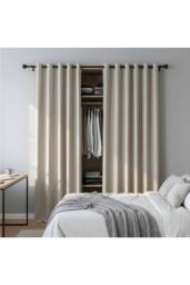Living and Home Glossy Black Metal Telescopic Curtain Rod with Brackets - Size: 70 cm - 120 cm - thumbnail 5