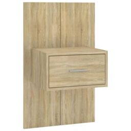 Berkfield Home Bed Headboard with Cabinets Sonoma Oak Engineered Wood in Brown - thumbnail 4